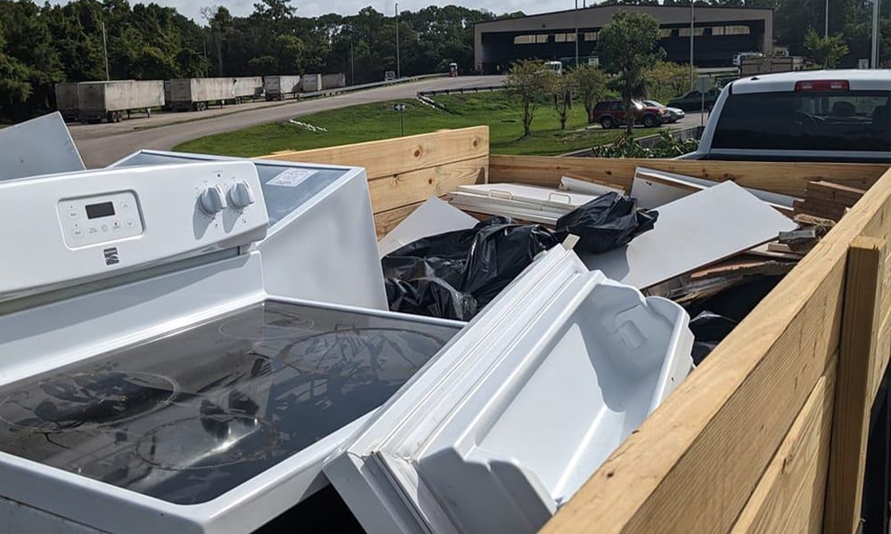 Old Appliances in a trailer - Old Appliance Removal